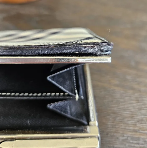 Burberry Blue Label Plaid KISSLOCK Wallet - Picture 2 of 9